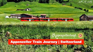 Wasserauen  Appenzell  Gossau Switzerland Train Journey  Appenzell Railways  4K 60fps Video [upl. by Enyrehtac390]