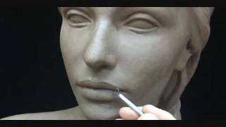 Sculpting a female head in clay Sculpting tutorial and demo [upl. by Peggie]