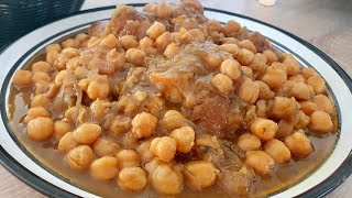 Recette marocaine de pois chiches aux pied de veau ker3in trop bon [upl. by Canfield682]