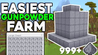 How To Make a Gun Powder Farm In Minecraft Bedrock 121 [upl. by Bushore]