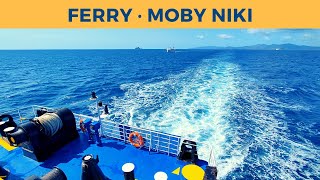 Passage on ferry MOBY NIKI PortoferraioPiombino Moby Lines [upl. by Nomar]