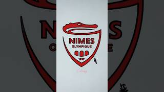 Nîmes Olympique coloring futbol france football soccer asmr satisfying coloring nimes [upl. by Annayt]