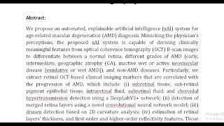 A Clinically Explainable AI Based Grading System for Age Related Macular Degeneration Using Optical [upl. by Fugere]