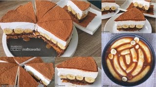 Banoffee pie recipe วิธีทำบานอฟฟี่พาย No bake [upl. by Cale889]