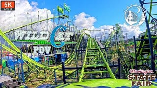 Wildcat Front Row On Ride POV 5K 60 FPS  Schwarzkopf Wild Cat Model  Washington State Fair [upl. by Nahtan]