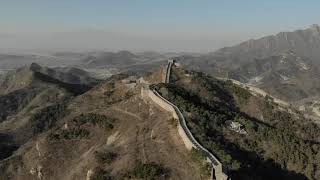 Badaling Great Wall of China  Epic drone flying  DJI Marvic AIr [upl. by Akirdnwahs]