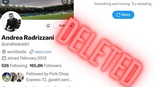 ANDREA RADRIZZANI TWITTER DELETED 😂😂 [upl. by Laefar]