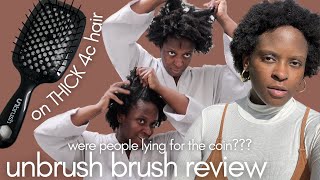 unbrush hair brush HONEST review on 4C HAIR [upl. by Ogdon170]