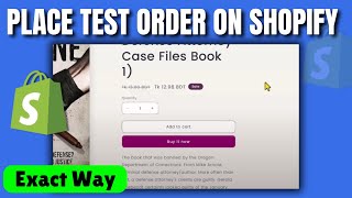 How to do a test order on shopify 2024 [upl. by Celle]