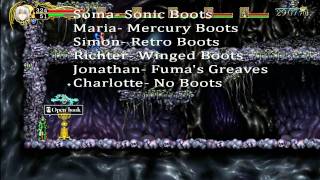 Castlevania HD Speed Comparison Between Various Boots [upl. by Panthia]