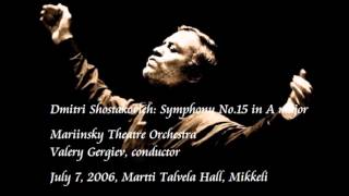 Shostakovich Symphony No15 in A major  Gergiev  Mariinsky Theatre Orchestra [upl. by Soirtemed596]