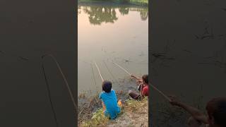 Amazing Two Boys Catching Fish by traditional hook in Beel pond hookfishing catchfish fishing [upl. by Buffo]