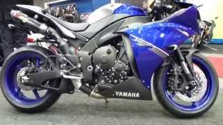 2013 Yamaha YZFR1 quotRaceBlu Akrapovic Exhaust 998 cm3 182 Hp  see also PLAYLIST amp SUBSCRIBE [upl. by Eelreveb651]