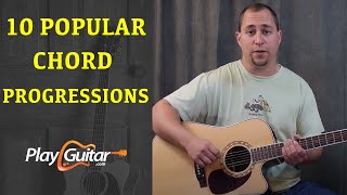 10 Popular Guitar Chord Progressions [upl. by Torrey]