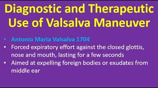 Diagnostic and Therapeutic Use of Valsalva Maneuver [upl. by Leopold]