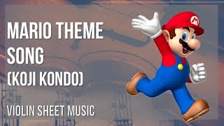 Violin Sheet Music How to play Mario Theme Song by Koji Kondo [upl. by Aidyl]