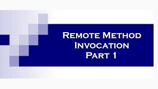 RMI Remote Method Invocation in Java Part 1 [upl. by Lzeil57]