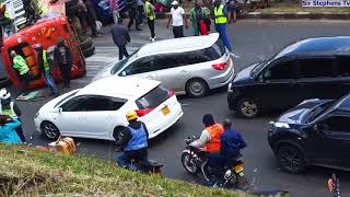 Sad as Several injured in an accident on Thika Rd Near GSU Hquarters involving a PSV Bus and a car [upl. by Buckden]