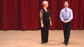 Silver Slow Foxtrot  Review of Basic Steps Ballroom Dance Lesson [upl. by Doownyl262]