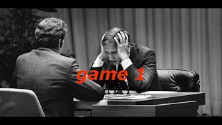 Fischer Spassky 1972  game 1  World Chess Championship 1972 [upl. by Olyhs]