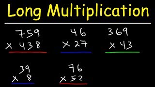 Math  Long Multiplication [upl. by Hayyifas]