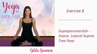 SuptaparsvavrkshAsana Lateral Supine Tree Pose  Yoga for Back Pain [upl. by Sarina465]