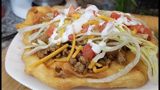 FRY BREAD  How To Make Fry Bread  Navajo Tacos Recipe Idea [upl. by Darlleen]