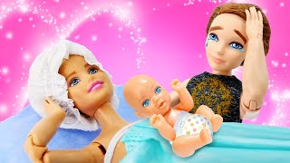 Barbie baby doll Barbie dolls amp Barbie family routines  Videos for kids [upl. by Rolyat]