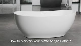 Effortless Care for Your Matte White Freestanding Bathtub [upl. by Ayeki]