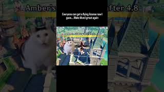 Amber gliding test genshinimpact genshinmemes genshin gaming video gameplay GenshinImpact [upl. by Zuliram]