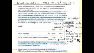 2023II Geregistreerde misdrijven vraag 16 en 17 Havo wiskunde A [upl. by Jeni]