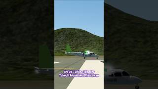 BN2T Turbine Islander Takeoff aviation airplane pesawat airport shorts [upl. by Erasaec724]