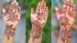 Top 3 Stylish Mehndi Design For Front Hand  Step By Step Tutorial  New Mehndi Design 2024 [upl. by Zile]