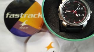 Fastrack Loopholes Analog Black Dial watch unboxing 🇮🇳🇮🇳🇮🇳 [upl. by Kaela607]