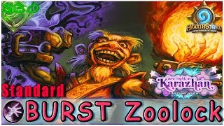 Hearthstone  WingsofWaxs Burst ZooLock Warlock Deck amp Decklist  STANDARD  Karazhan Legend [upl. by Eirdua]