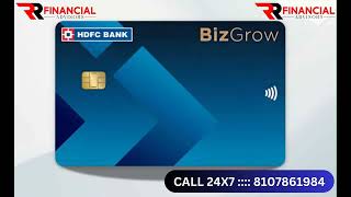 HDFC BIZ GROW CREDIT CARD FROM RR FINANCIAL ADVISORS [upl. by Mellette]