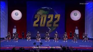 Cheer Extreme Senior Elite Worlds Day 2 2022 [upl. by Llahsram]