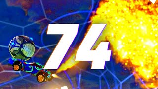 ROCKET LEAGUE INSANITY 74  BEST GOALS FREESTYLES MOST SATISFYING MOMENTS [upl. by Mairhpe]