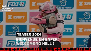 Teaser ParisRoubaix Femmes avec Zwift 2024 [upl. by Marj]