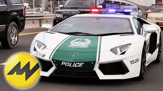 Dubai Police Cars  Patrol in a Lamborghini  Motorvision [upl. by Mazur636]