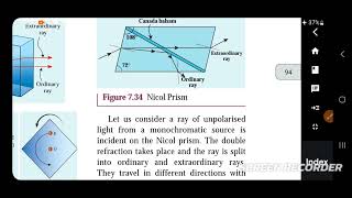 Nicol prism  12th physics lesson 7  short answer  qn no 34 [upl. by Lalad469]