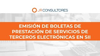 Emisión de Boletas de Prestación de Servicios de Terceros Electrónicas en SII [upl. by Eugene]