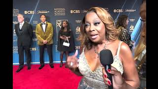 Star Jones Divorce Court on 2024 Daytime Emmys red carpet [upl. by Sidnarb]