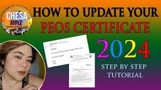 PAANO MAG UPDATE NG PEOS CERTIFICATE PEOS CERTIFICATE HELP DESKUPDATE PEOS [upl. by Ahsiken]