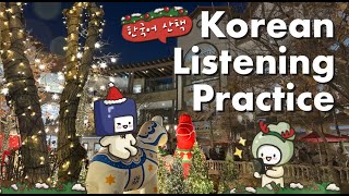 EngJpn Sub Korean Listening Practice  Strolling with Korean  Comprehensible Input Vlog 🎄크리스마스 [upl. by Vail]