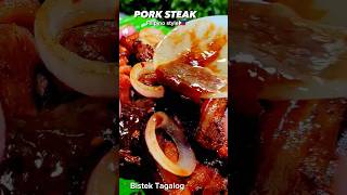 PORK STEAK RECIPE  BISTEK TAGALOG  HOW TO MARINATE amp TENDERIZE PORK CHOP [upl. by Meuser939]