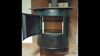 Como hacer Estufa de Leña con un Bidón  Homemade wood stove [upl. by Apgar]