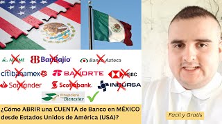 ¿Cómo abrir una cuenta de Banco en México desde Estados Unidos Muy fácil bancomexicano méxico [upl. by Moya]