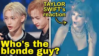 Stray kids’ Felix trends as the ‘blonde guy’ at the VMAs amp Taylor Swift’s reaction kpop [upl. by Niwde]