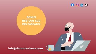 BONUS RESTO AL SUD IN 5 PASSAGGI Visita il sito wwwdottorbusinesscom [upl. by Elvyn]